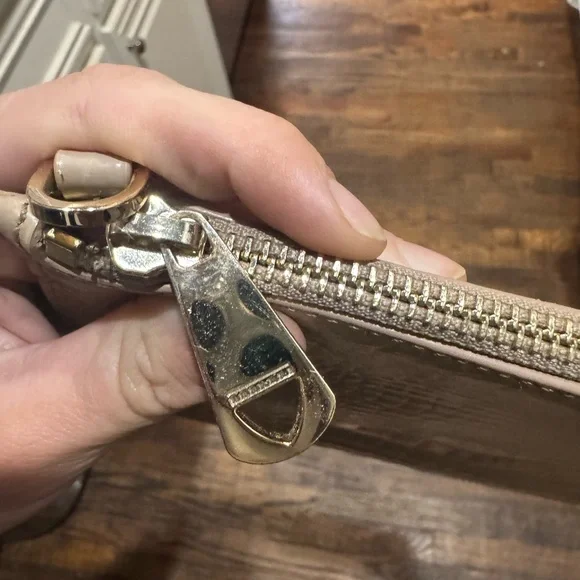 Aspinal of London Beige Crocodile Embossed Pouch - Picture 10 of 10